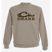 Graphic Sweatshirt Crew Old School Logo Island Fossil Lt Heather