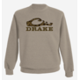 Graphic Sweatshirt Crew Old School Logo Island Fossil Lt Heather