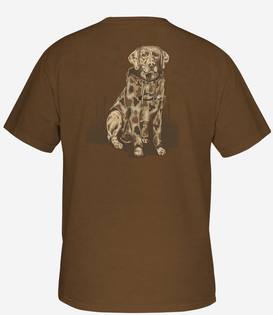 Youth Old School Lab S/S Tee Golden Pecan Dk Heather