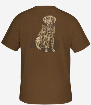 Youth Old School Lab S/S Tee Golden Pecan Dk Heather
