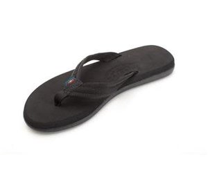 black rainbow sandals
