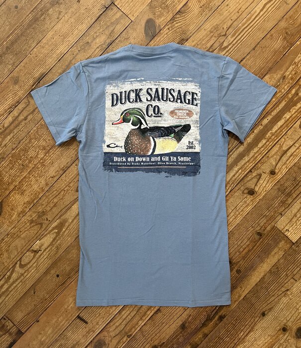 Drake Duck Sausage S/S Tee Blue Shadow
