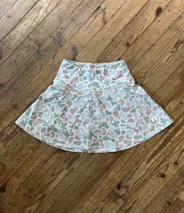Combat Waterfowl Women's EXCLUSIVE Front Line Committed Old School  Camo Skort