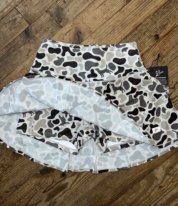 Combat Waterfowl Women's EXCLUSIVE Front Line Committed Old School  Camo Skort