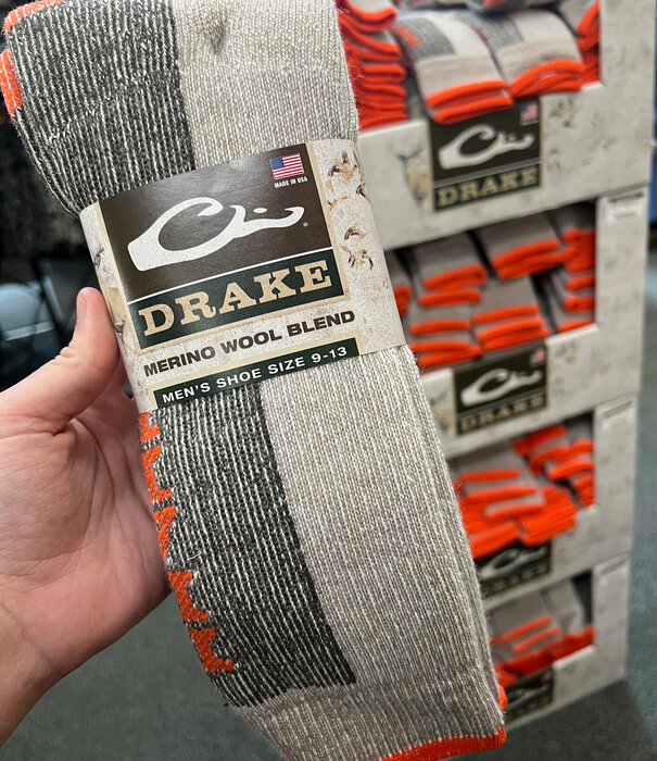 Drake Heavyweight 90 Percent Merino Wool Boot Sock 9-13 Khaki