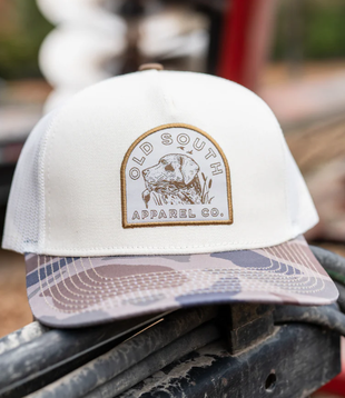 Old South Hunting Dog Trucker Creme/Thicket Camo