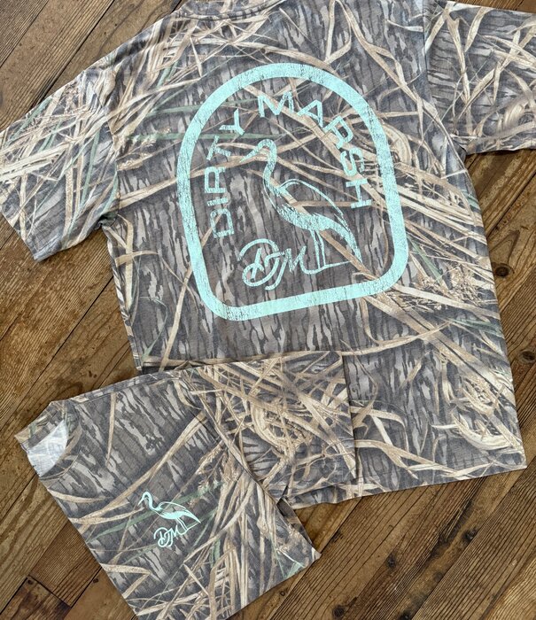 Dirty Marsh Dirty Marsh Blue Vintage Mossy Oak Camo Tee