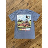 Drive Fast Eat Grass Washed Denim Tee