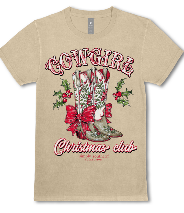 Simply Southern Cowgirl Christmas Club S/S Tee