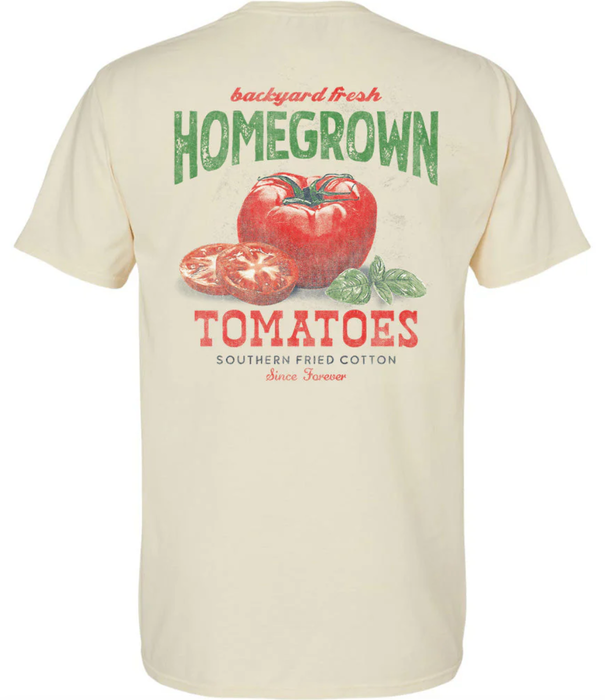 Southern Fried Cotton Homegrown Tomatoes S/S Tee Parchment