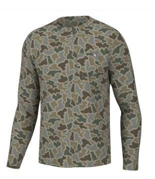 LBO Heather Blend L/S Crew Sand Dog & Moon Camo
