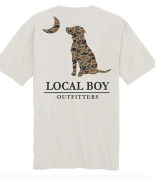 LBO Youth Autumn Duck Camo Dog & Moon S/S Tee Silver