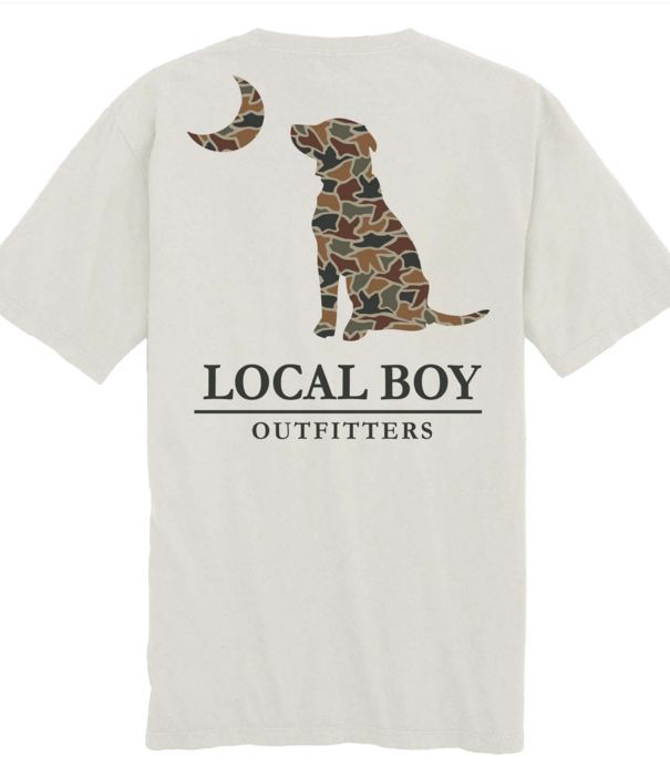 Local Boy Outfitters LBO Toddler Duck Camo Dog & Moon S/S Tee Silver