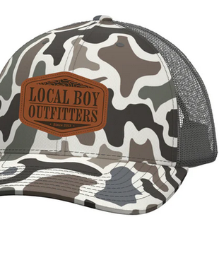 Local Boy Topo Leather Trucker Hat Localflage