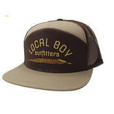 Local Boy Pheasant Feather 7 Panel Hat Light Brown