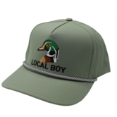 Local Boy Wood Duck High Crown Rope Hat Loden/White