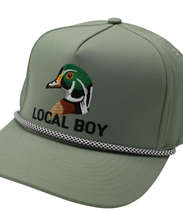 Local Boy Outfitters Local Boy Wood Duck High Crown Rope Hat Loden/White