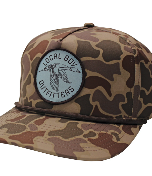 Local Boy Outfitters Local Boy Pintail Patch High Crown Rope Hat Brown Localflage