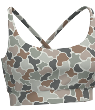 Local Girl Camo Sports Bra  Forest Camo Flora