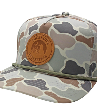 Local Girl Leather Patch Rope Hat Forest Camo Flora