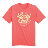 Local Girl Youth Groovy Moon S/S Tee Coral