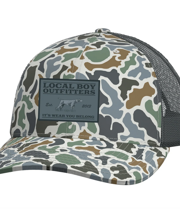 Local Boy Outfitters Local Boy Bird Dog Badge Trucker Hat Localflage Bluff