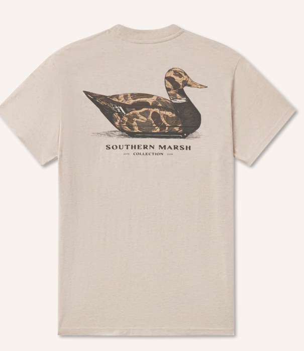 Southern Marsh Vintage Duck Decoy Tee Camo Washed Oatmeal