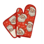 Kitchen Mit and Pot Holder Santa