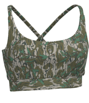 Local Girl Camo Sports Bra Green Leaf