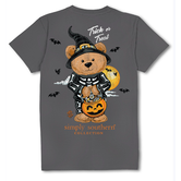 Halloween Teddy Tee Washed Coal