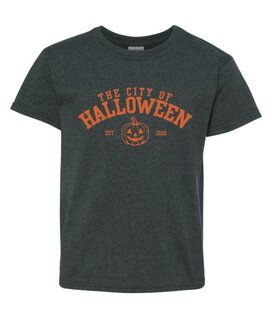 Youth City of Halloween Tee Dark Heather