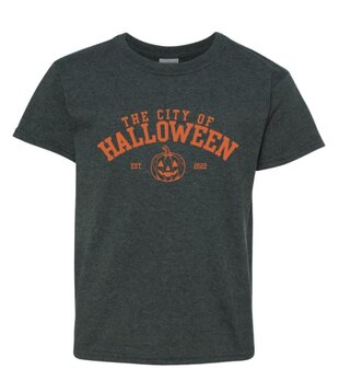 Youth City of Halloween Tee Dark Heather
