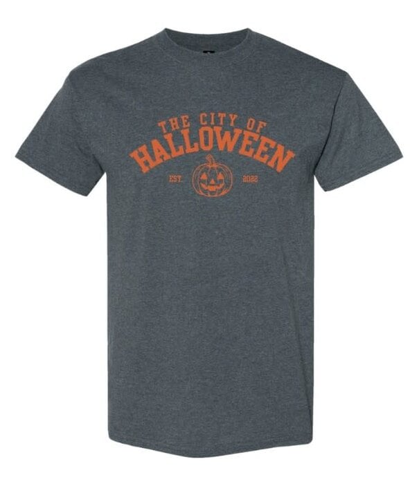 Papa's General Store City of Halloween Tee Dark Heather