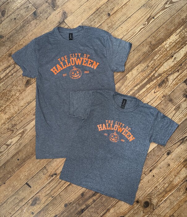 Papa's General Store City of Halloween Tee Dark Heather