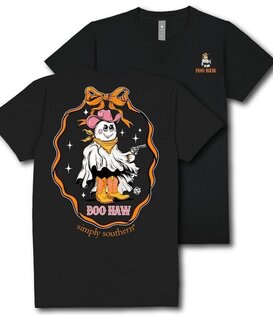 Youth Boo Haw Tee Black