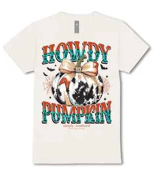 Youth Howdy Pumpkin Tee Linen
