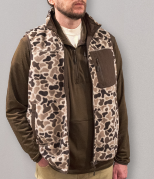Combat Waterfowl FLYWAY FLEECE VEST | FLEECE REVERSIBLE | MOSUL CAMO