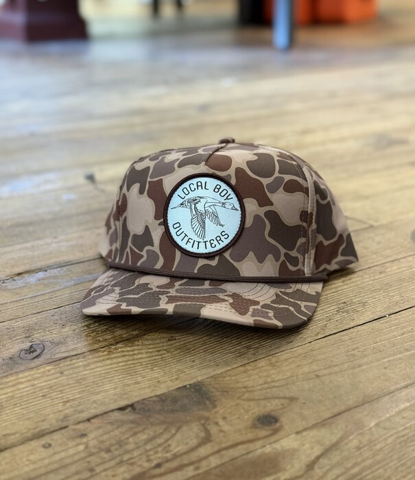 Local Boy Outfitters Local Boy Pintail Patch High Crown Rope Hat Brown Localflage