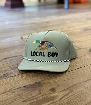 Local Boy Wild Duck High Crown Rope Hat Loden/White