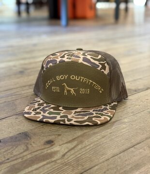 Local Boy Steady Gaze 7 Panel Hat Old School Camo/Brown