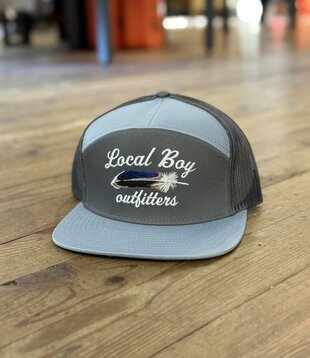 Local Boy Mallard Feather 7 Panel Hat Light Grey/Grey