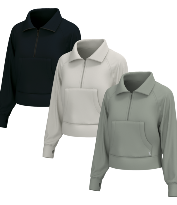 Local Girl Outfitters Local Girl Freelance 1/4 Zip Light Sand