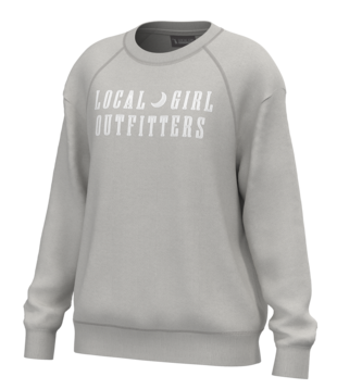 Local Girl Moon Cotton Crewneck Light Sand