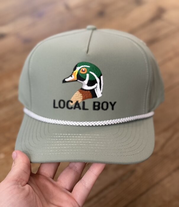 Local Boy Outfitters Local Boy Wood Duck High Crown Rope Hat Loden/White