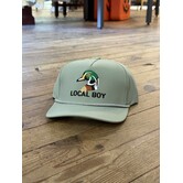 Local Boy Wood Duck High Crown Rope Hat Loden/White