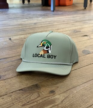 Local Boy Wood Duck High Crown Rope Hat Loden/White