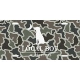 Local Boy License Plate Dog & Moon Camo