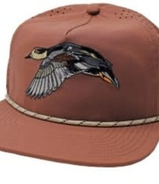 Local Boy Gadwall Perforated Flat Brim Hat Brick