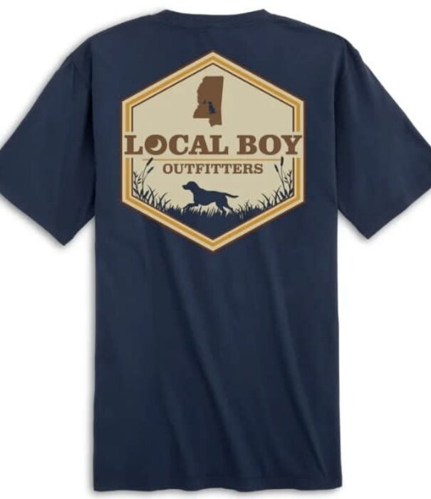Local Boy Outfitters LBO Hex State SC  S/S Tee China Blue