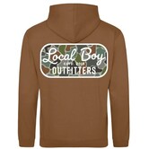 Local Boy Brushwood Retro Patch Hoodie Caramel Toffee